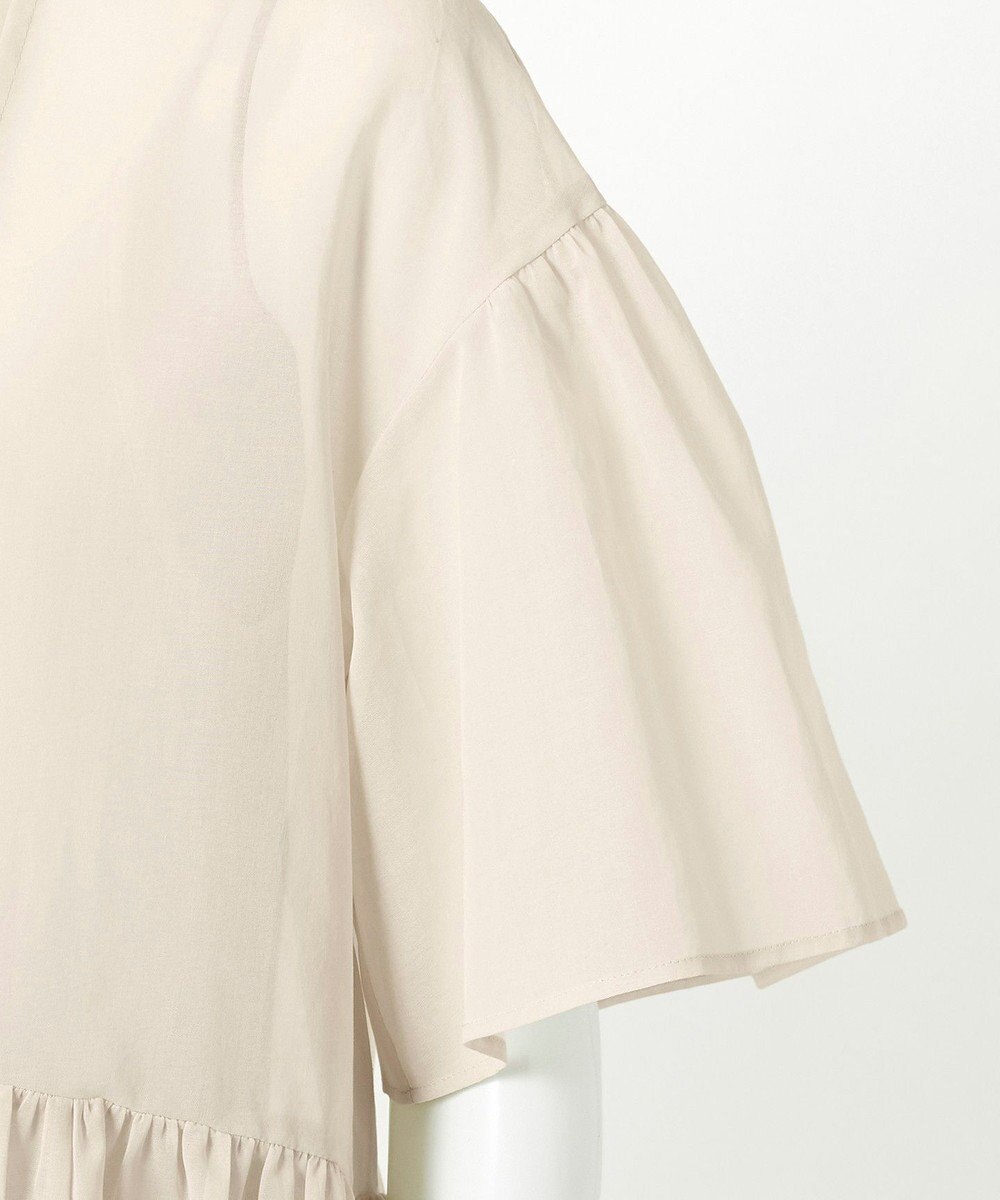 23区 S 【GOLD LABEL】コットンオーガンジー ピンタックリボン ペプラムブラウス 