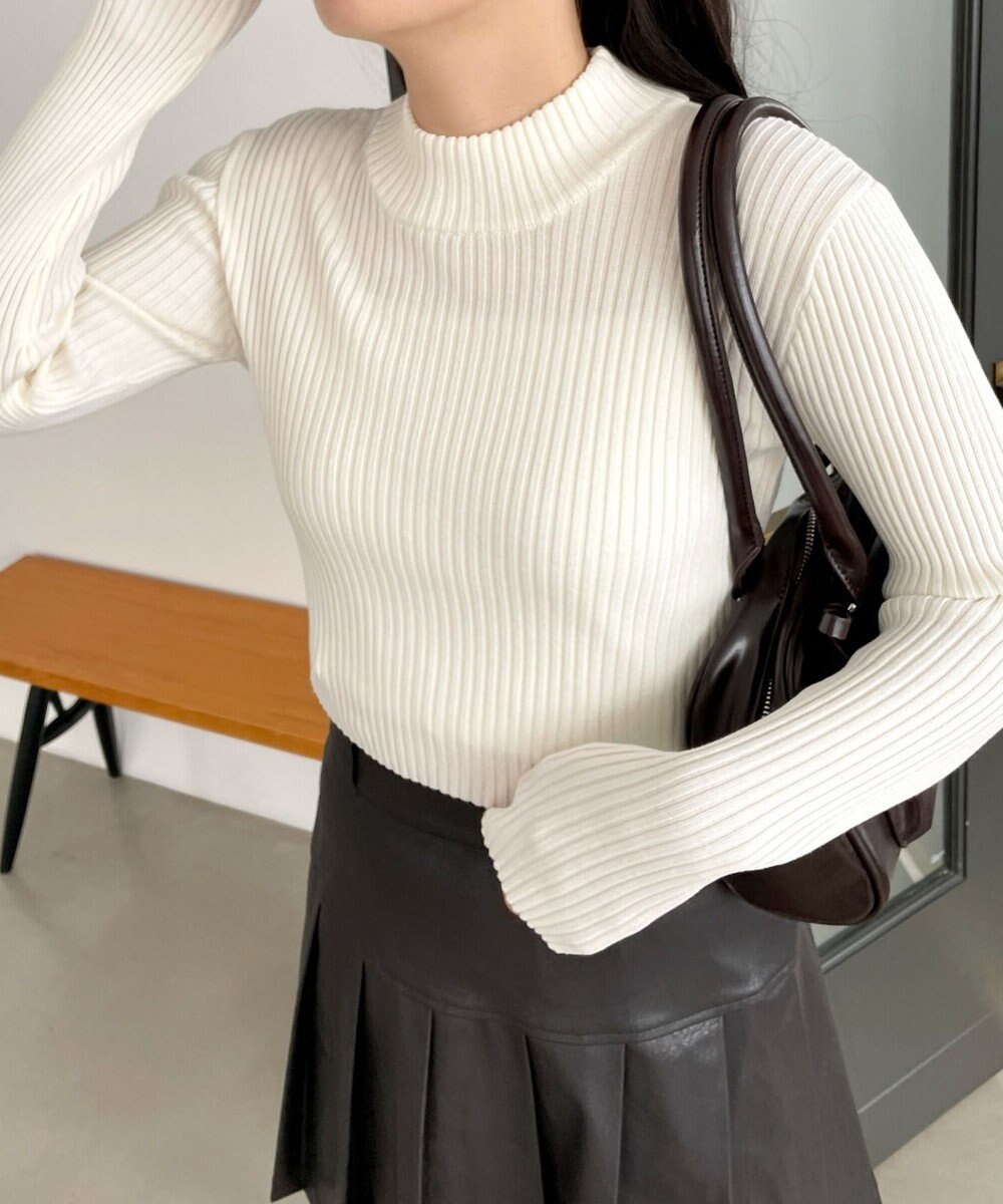 WEGO リブハイネックショートニット 