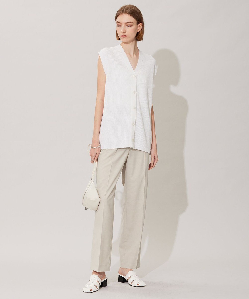 ICB 【洗える】 リネンブレンドシャイン ベスト 