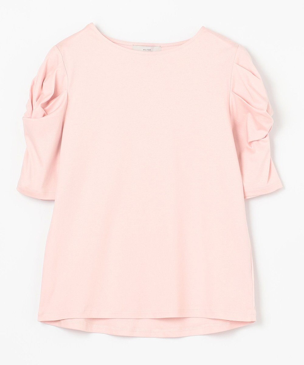 ANY シルケットスムース ツイストタックスリーブトップス 