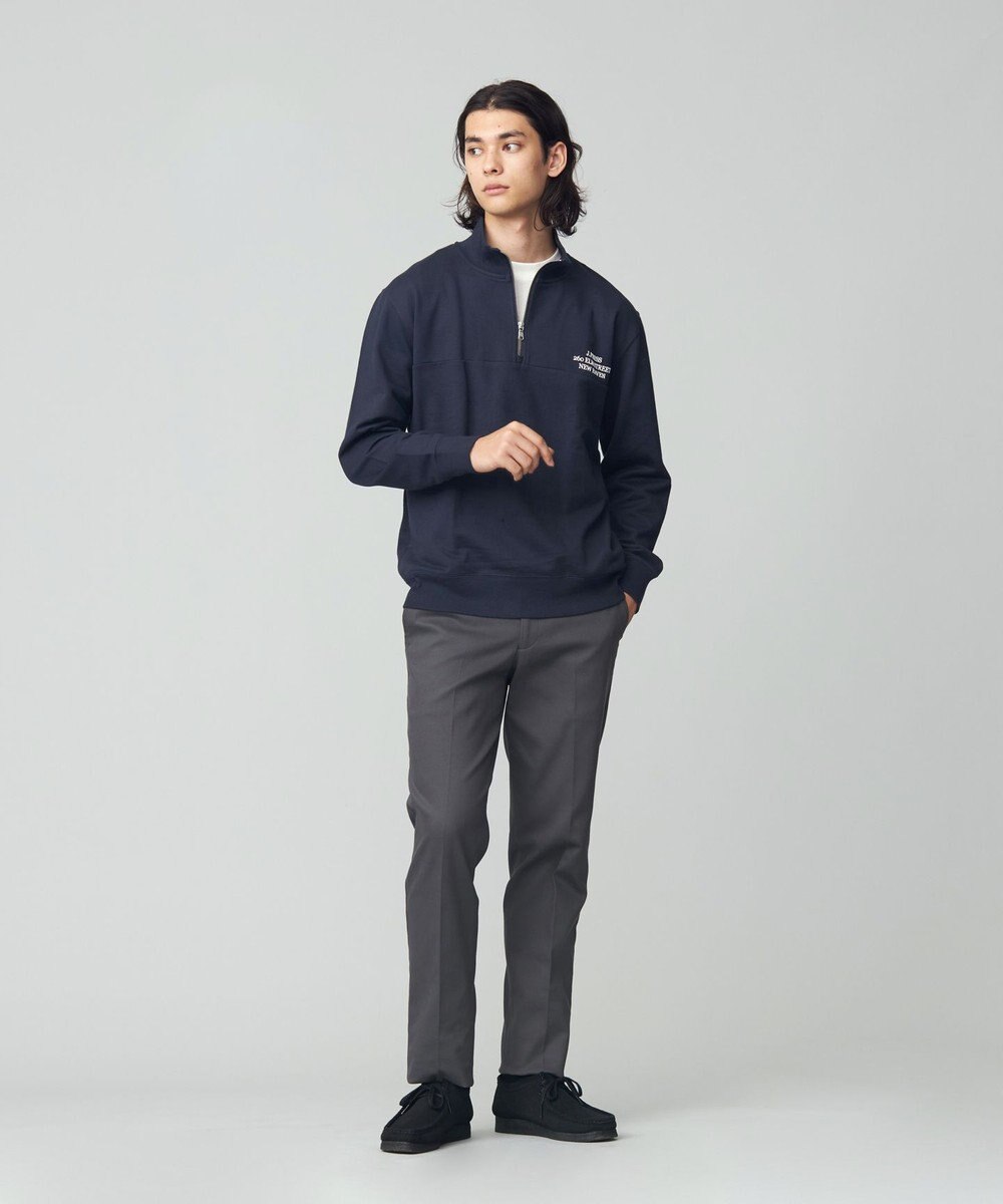 J.PRESS MEN インレージャージー ロゴハーフジップスウェット 