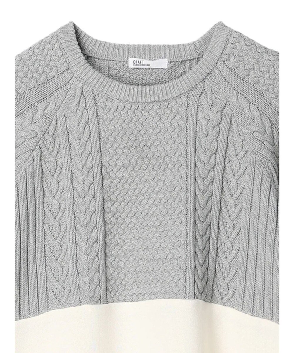 CRAFT STANDARD BOUTIQUE ニットドッキング裏毛プルオーバー 