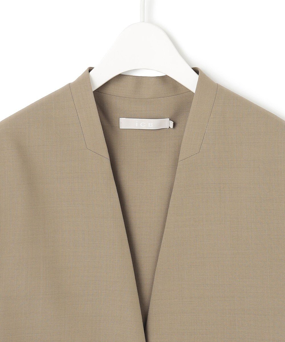 ICB 【洗える】ウール2WAYストレッチ ジレ 