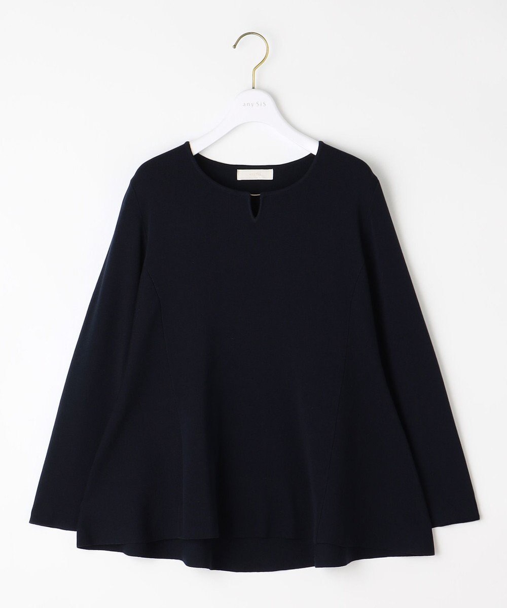 ANY SIS 【WEB・一部店舗限定】ペプラム ニット 