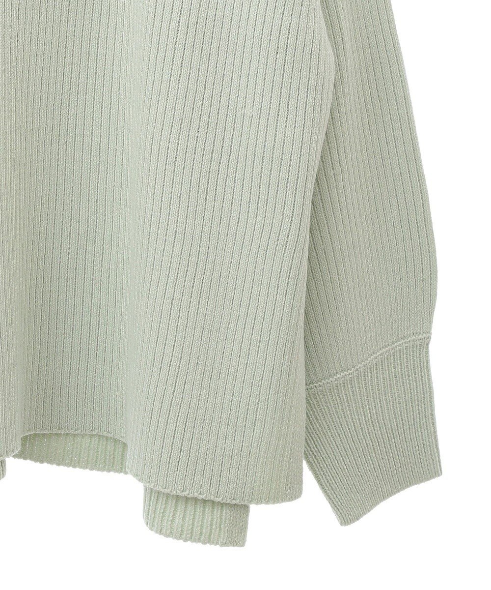 Green Parks 洗えるボトルネックリブニットプルオーバー 