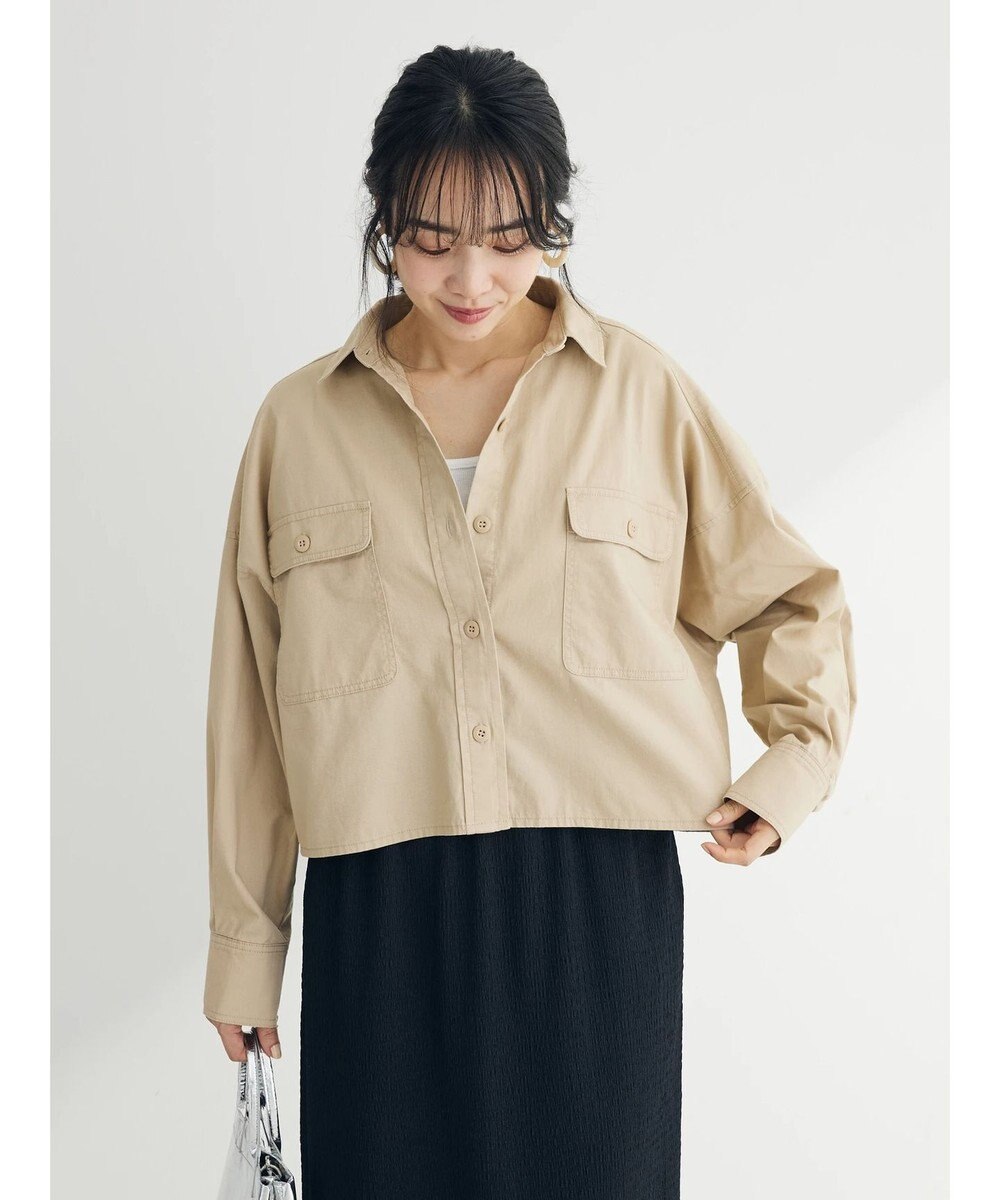 Green Parks ショート丈ワイドシャツ 