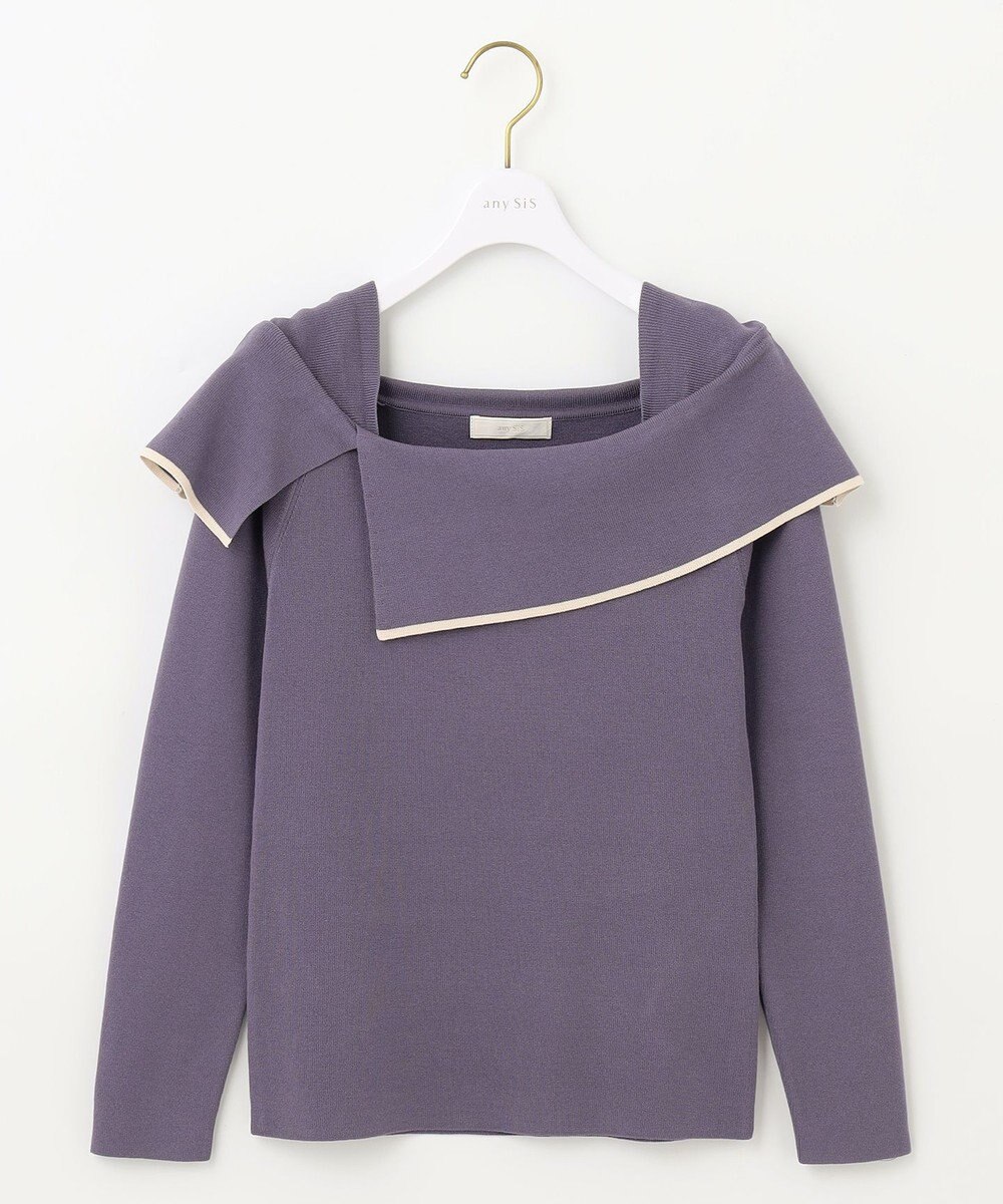 ANY SIS 【洗える】フレアカラープルオーバー 