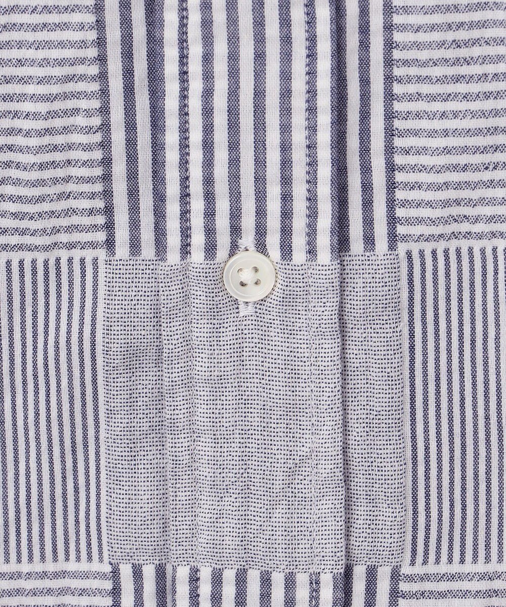 J.PRESS MEN 【クールマックス】サッカーパッチワーク シャツ 