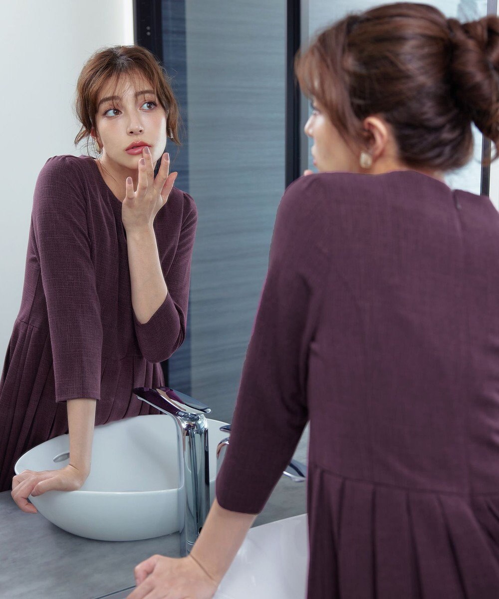 Tiaclasse 【洗える】プリーツワンピース 