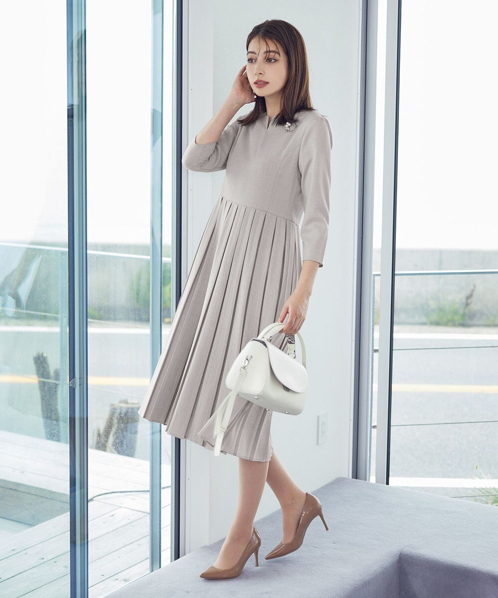 Tiaclasse 【洗える】プリーツワンピース 