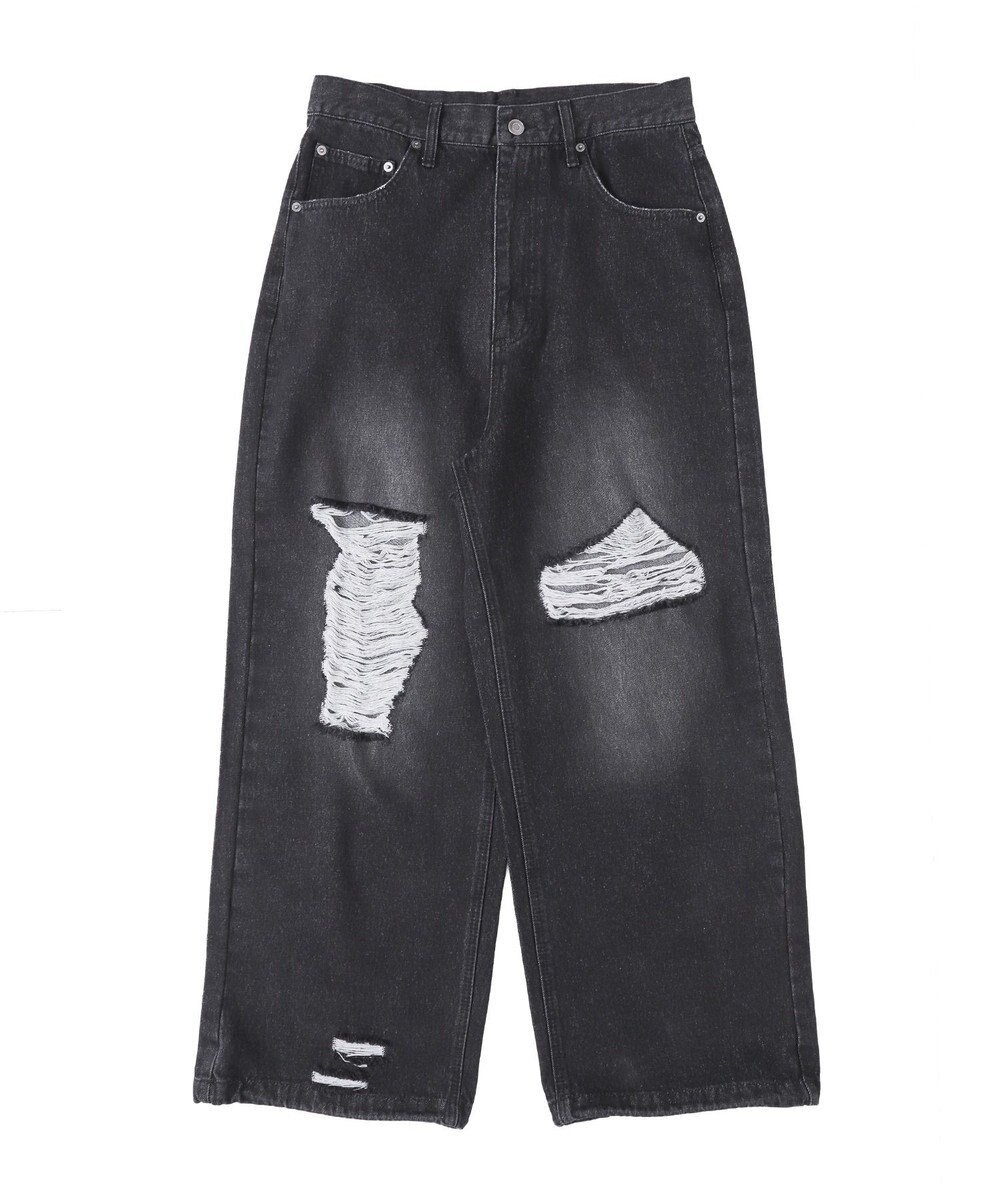 WEGO スーパーバギーダメージデニムパンツ 