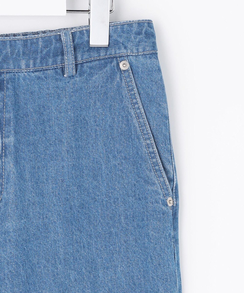 J.PRESS LADIES コットンリネン 7oz デニム セミワイド パンツ 