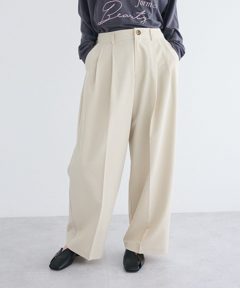 CRAFT STANDARD BOUTIQUE タックイージーワイドパンツ 