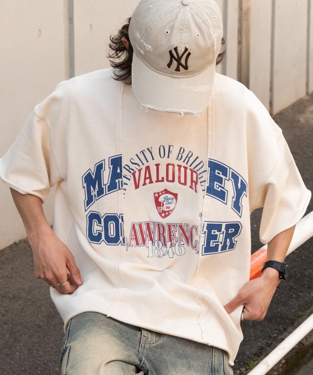 WEGO 【ユニセックス着用ITEM/MLサイズ展開】ドッキングカレッジスウェT（SS） 