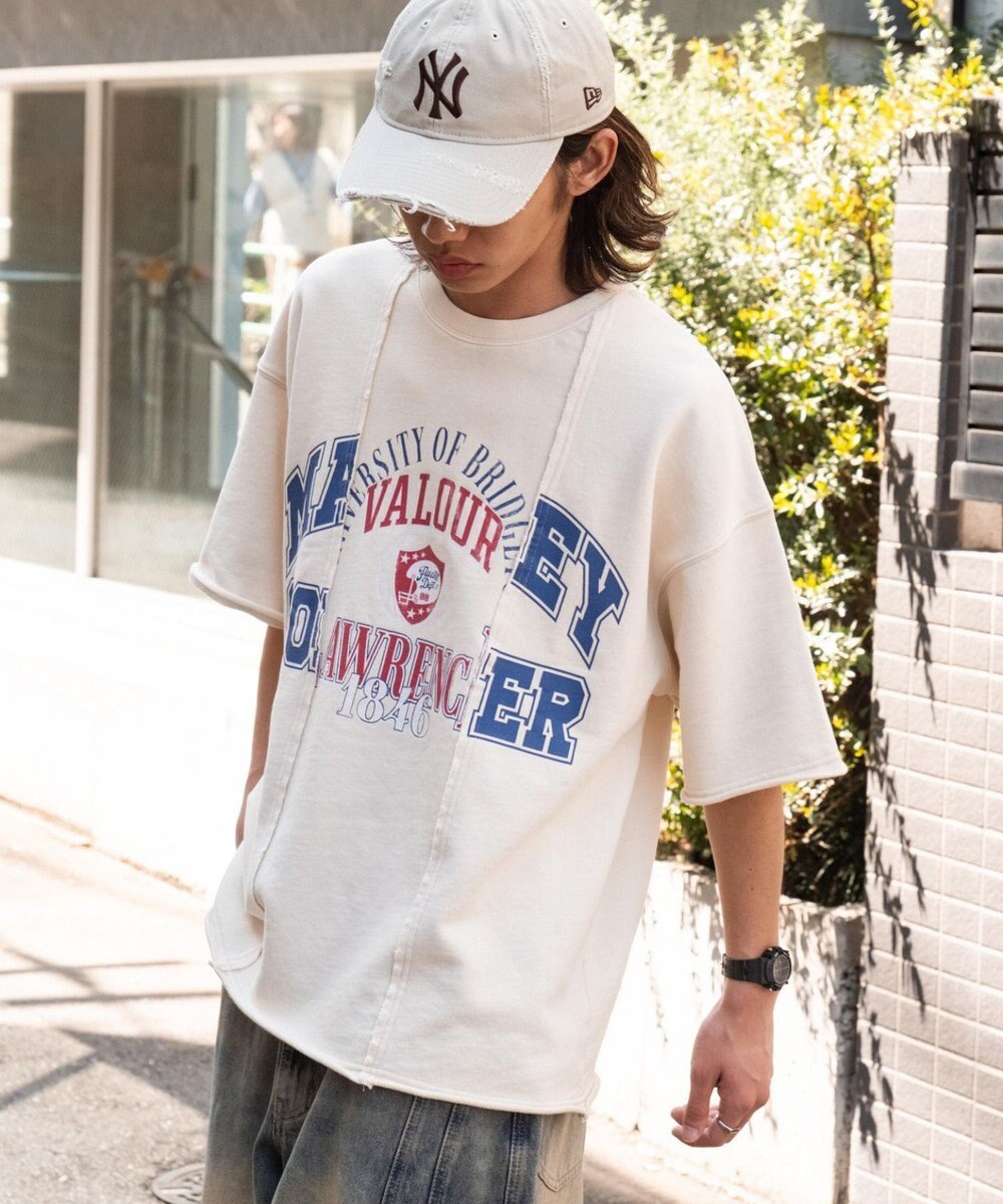 WEGO 【ユニセックス着用ITEM/MLサイズ展開】ドッキングカレッジスウェT（SS） 