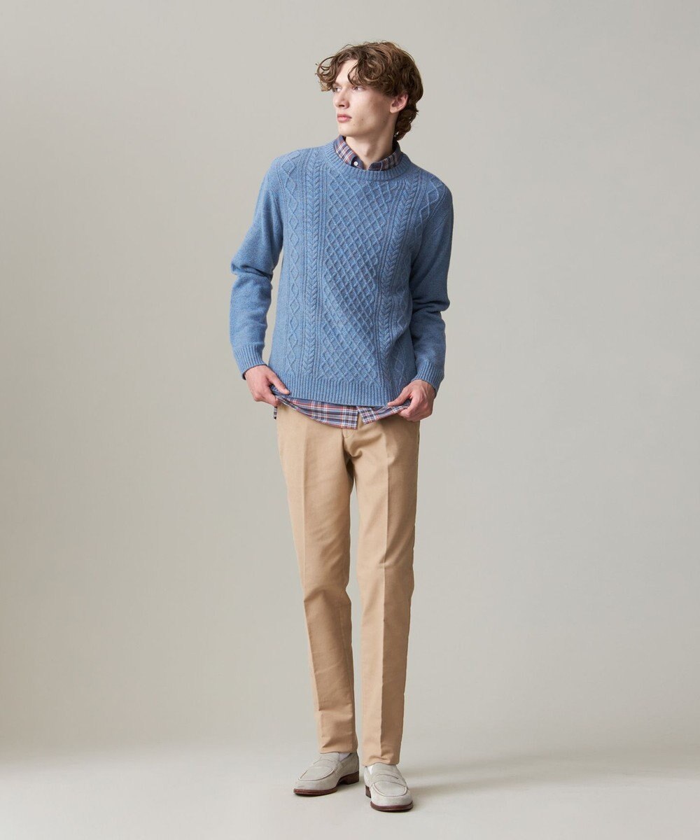 J.PRESS MEN 【KING SIZE】【Cash Lamb’s wool】ケーブルニット / クルー 