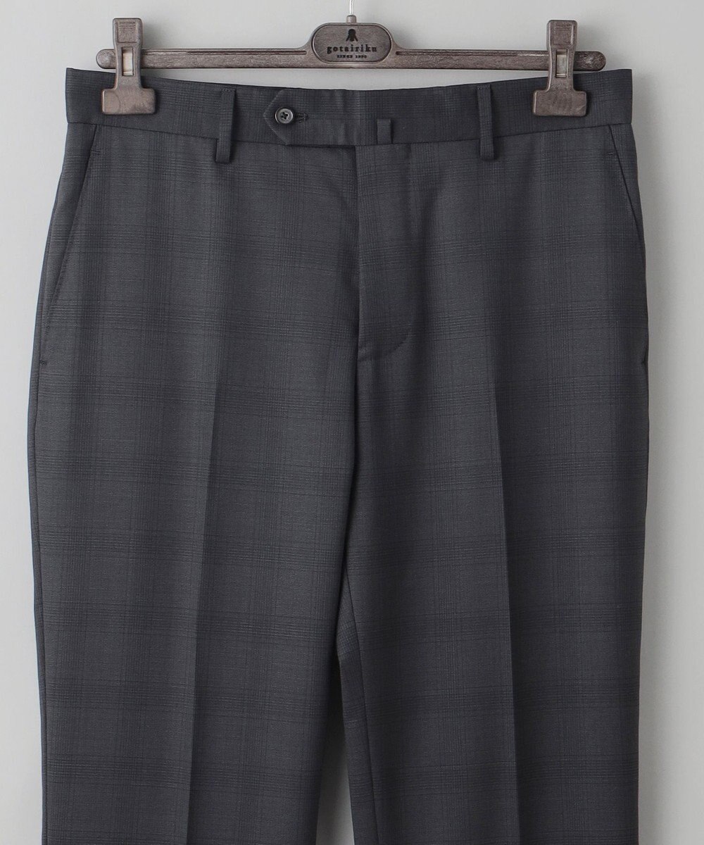 GOTAIRIKU 横に伸びる【TasmaniaWool/タマニアウール】ストレッチ スーツ_グレー格子柄 