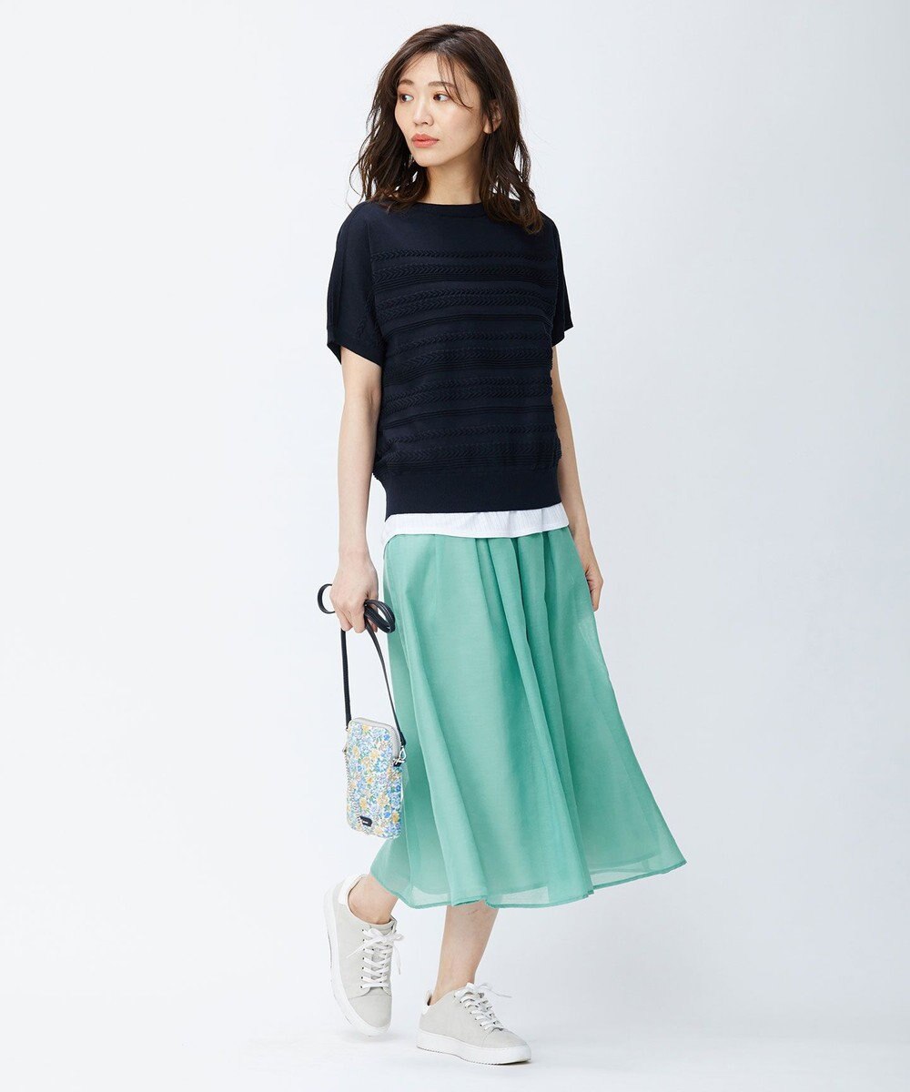 J.PRESS LADIES 【洗える】ブライトスパンボイルAタック スカート 