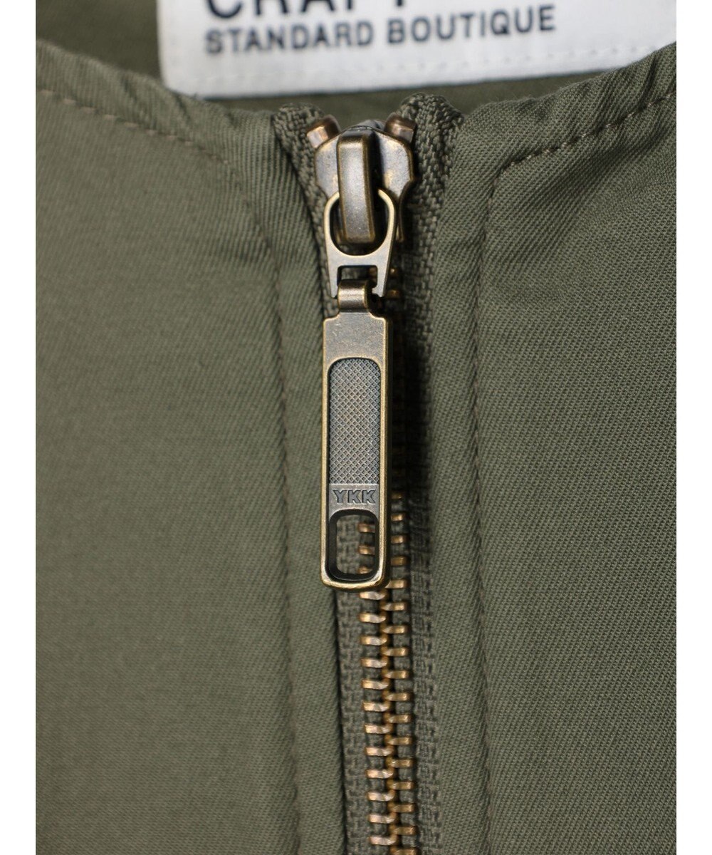 CRAFT STANDARD BOUTIQUE コットンギャバジンノーカラーＺＩＰブルゾン 