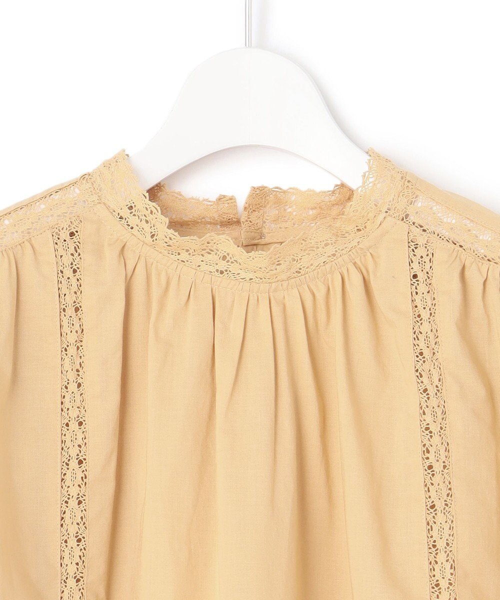 23区 【SLOW/洗える】コットンローン トーションレース ブラウス 