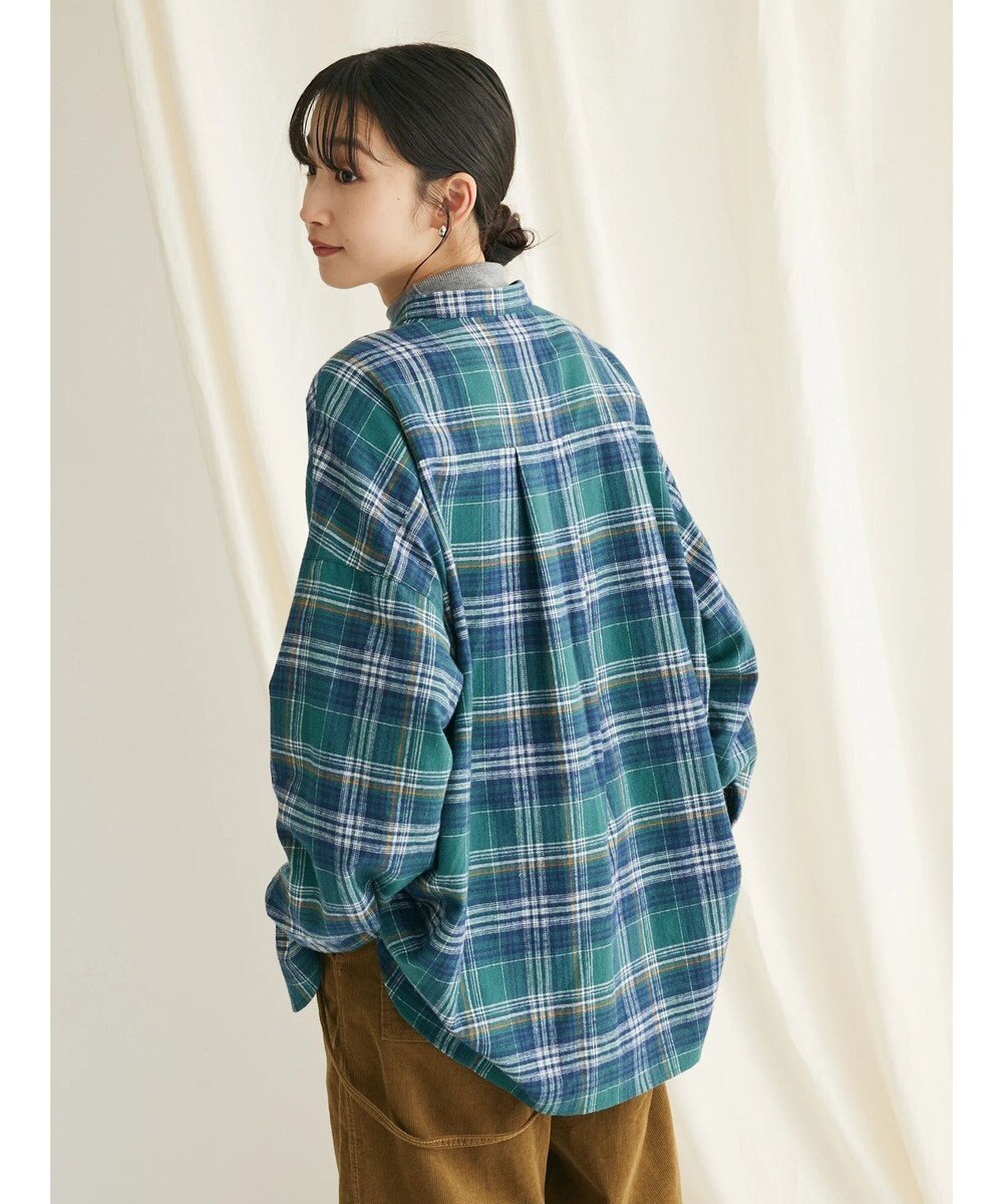 CRAFT STANDARD BOUTIQUE チェックバンドカラーサークルブラウス 