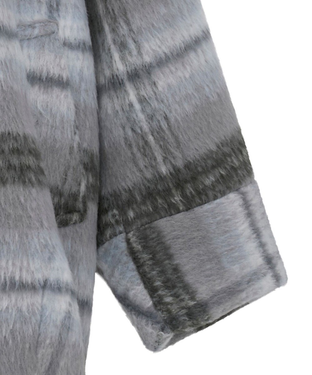 earth music&ecology チェックシャギーコート 