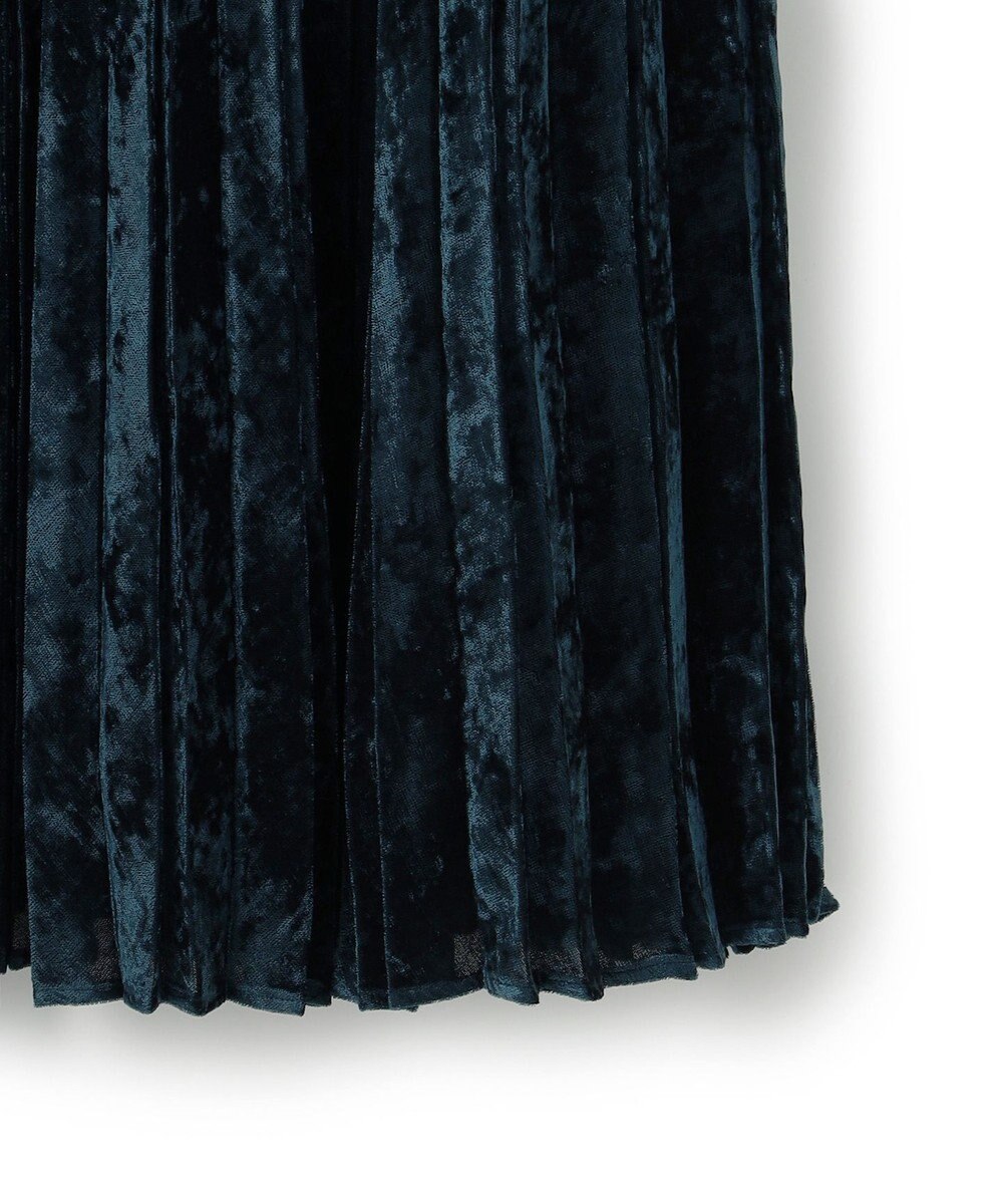 ICB 【洗える】 シアーベルベット プリーツスカート 