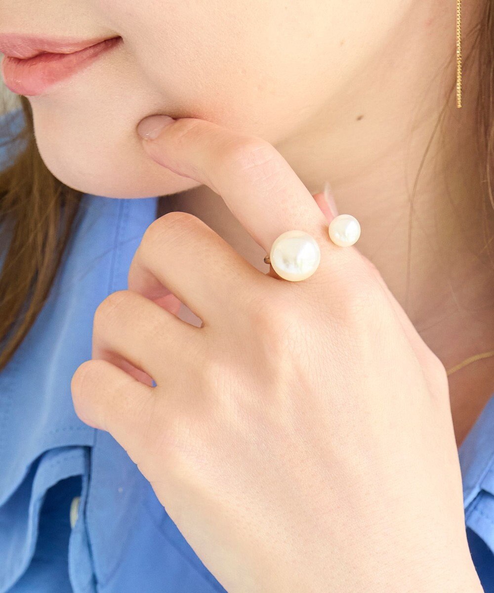 Phoebe 〈シリーズ累計販売10000点突破！〉≪TV番組着用商品≫Eye catchingパールリング　セレモニー/入学式/卒業式/結婚式 