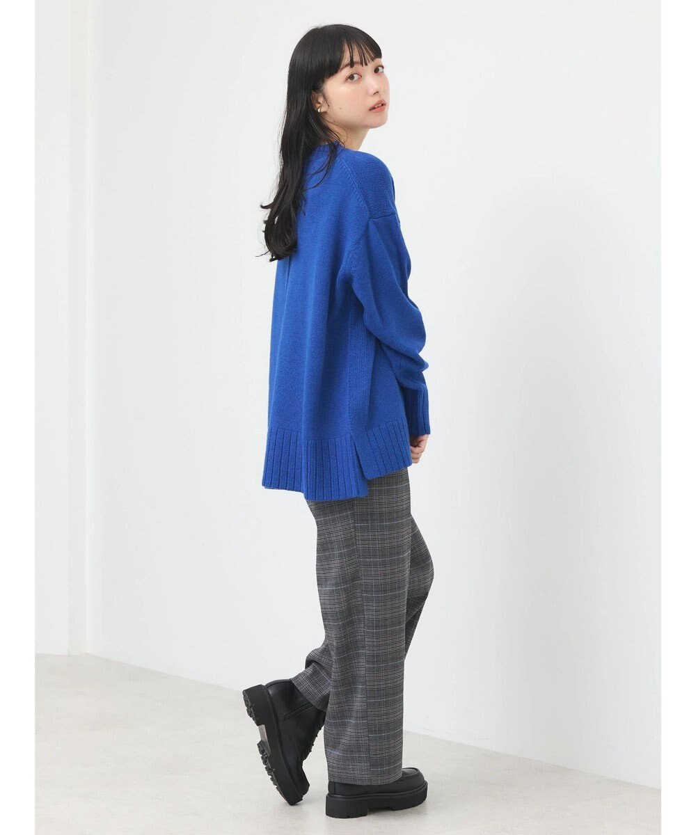 earth music&ecology ウォッシャブル脇スリットクルーネックプルオーバー 