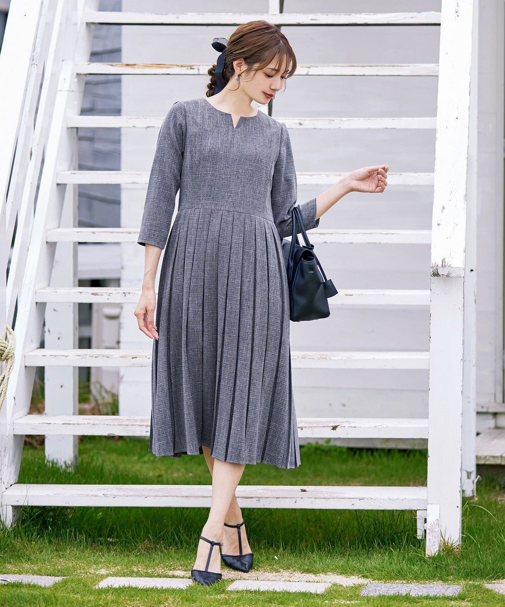 Tiaclasse 【洗える】プリーツワンピース 