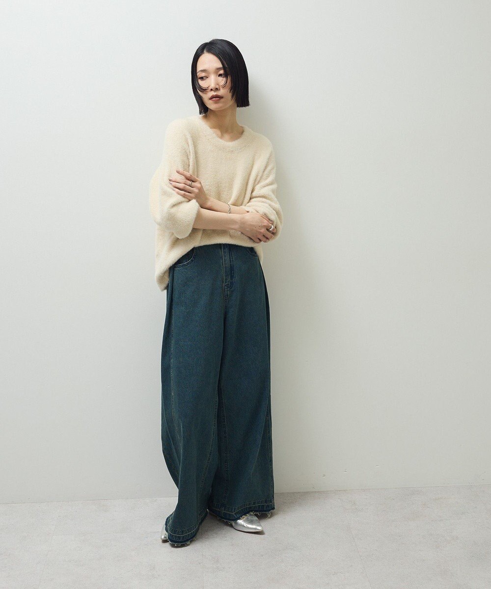 Green Parks シャギークルーネックニットプルオーバー 