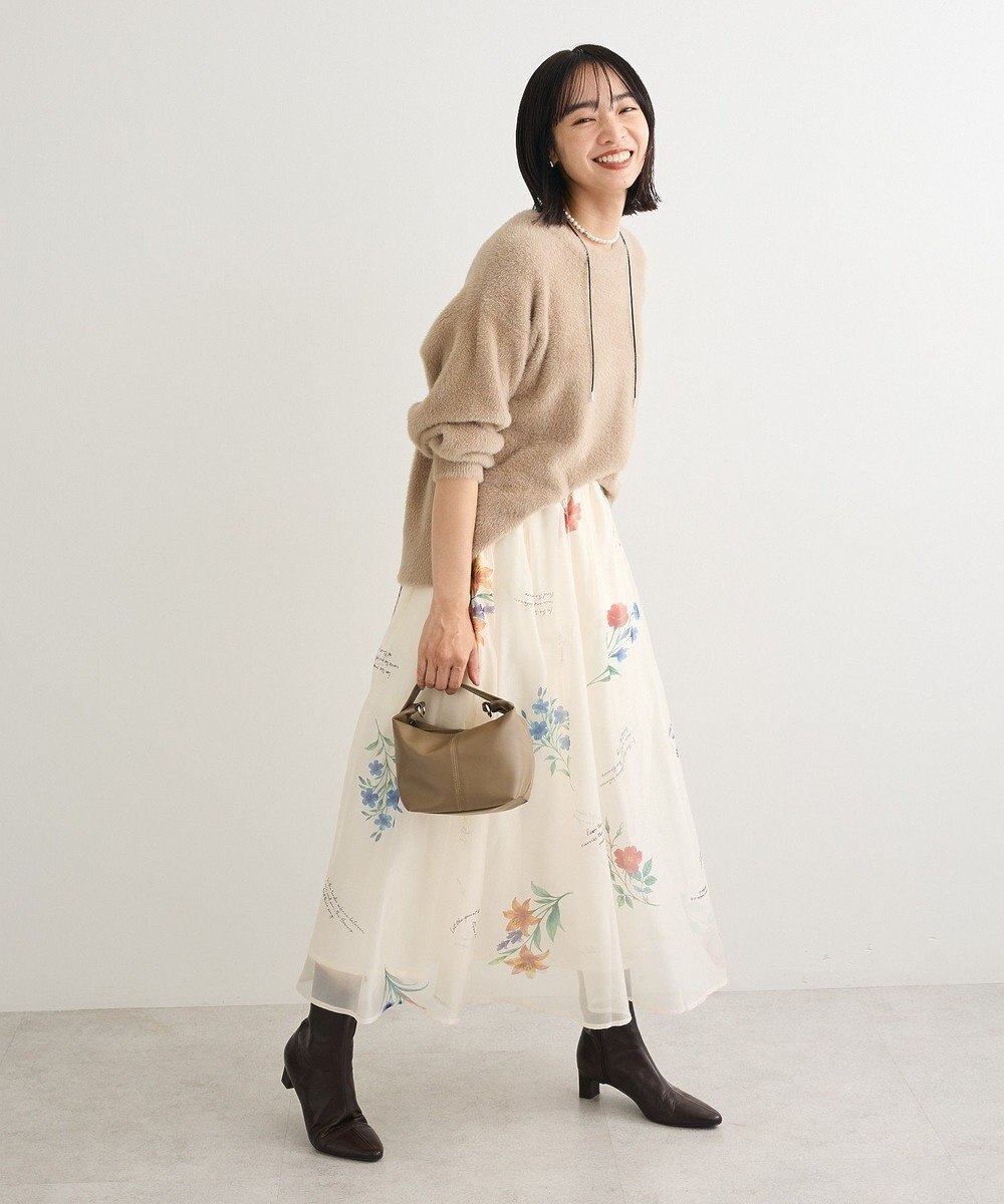 Green Parks シャギークルーネックニットプルオーバー 