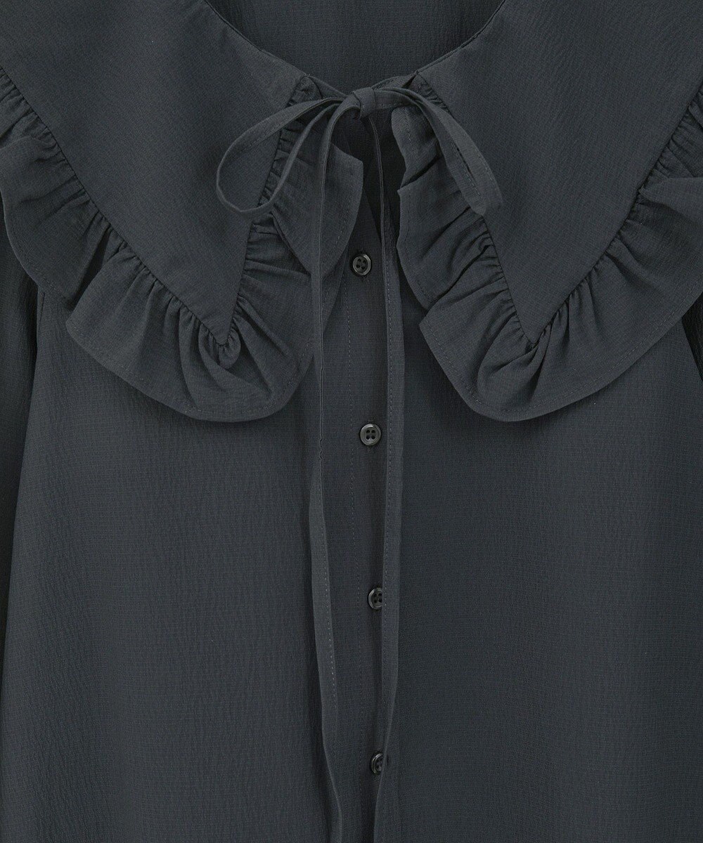 earth music&ecology フリルセーラーカラーブラウス 