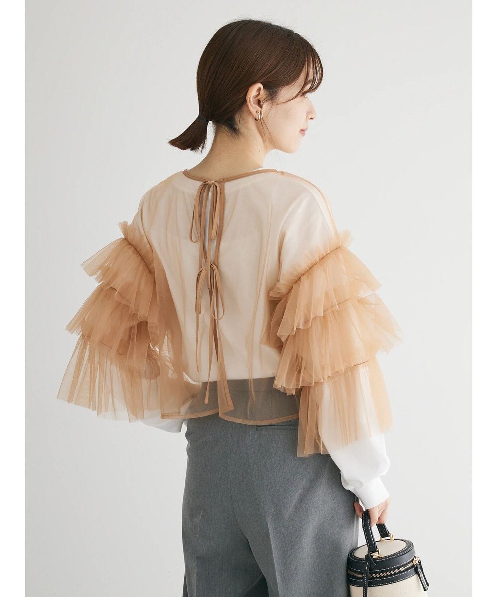 Green Parks ・ＥＬＥＮＣＡＲＥ　ＤＵＥ　２ｗａｙチュールブラウス 