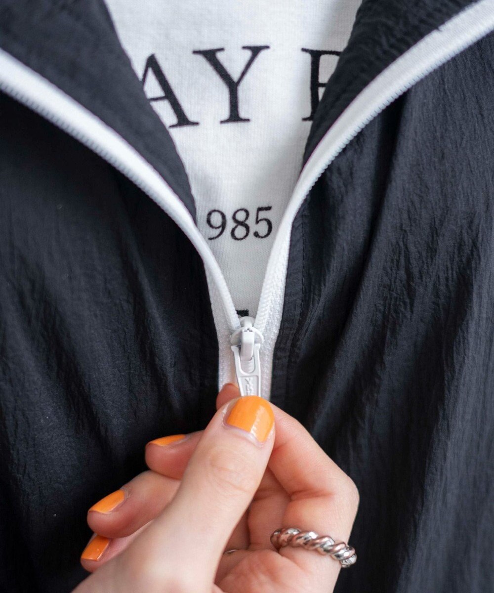 WEGO シアーナイロンラインショートパーカー 