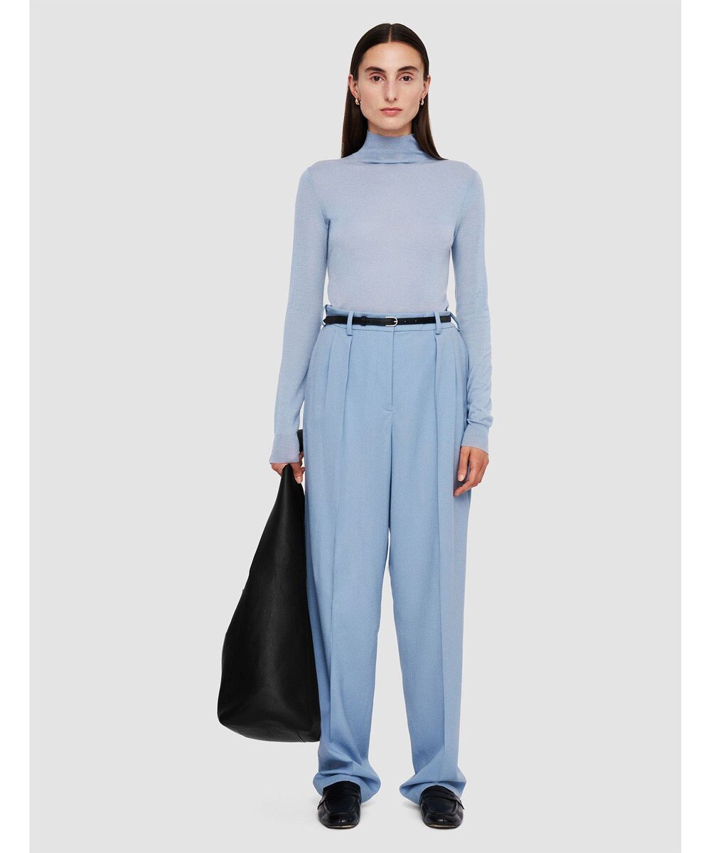 JOSEPH テーラリングクレープ　ワイドテーパードトラウザーズ 