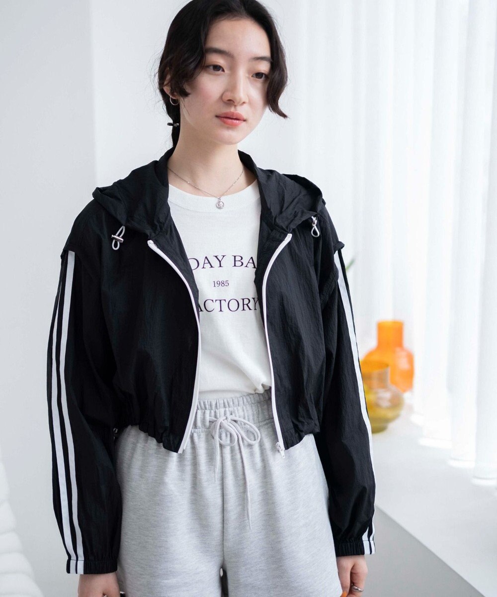 WEGO シアーナイロンラインショートパーカー 