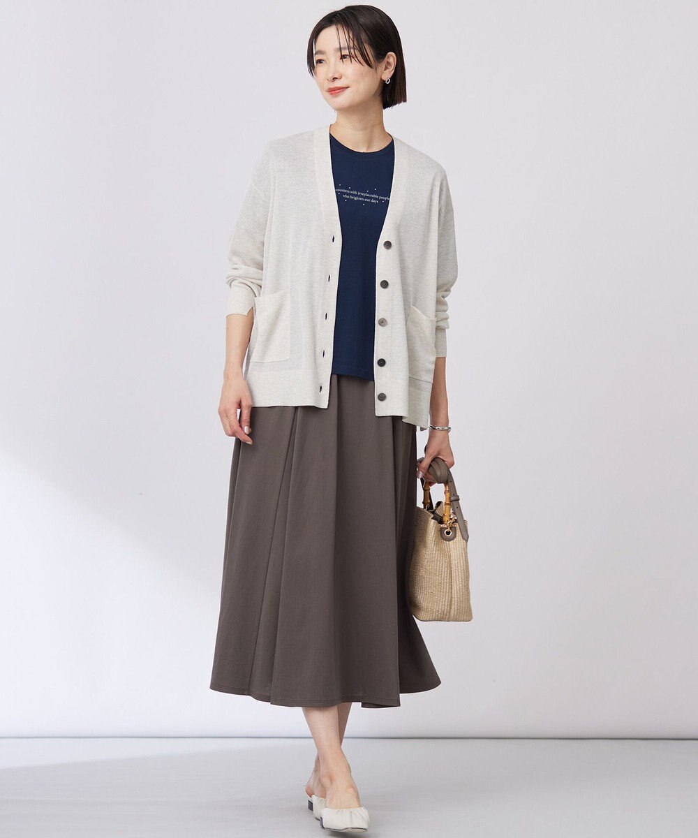 J.PRESS LADIES S 【洗える】Vis/Peスパーク ニット カーディガン 