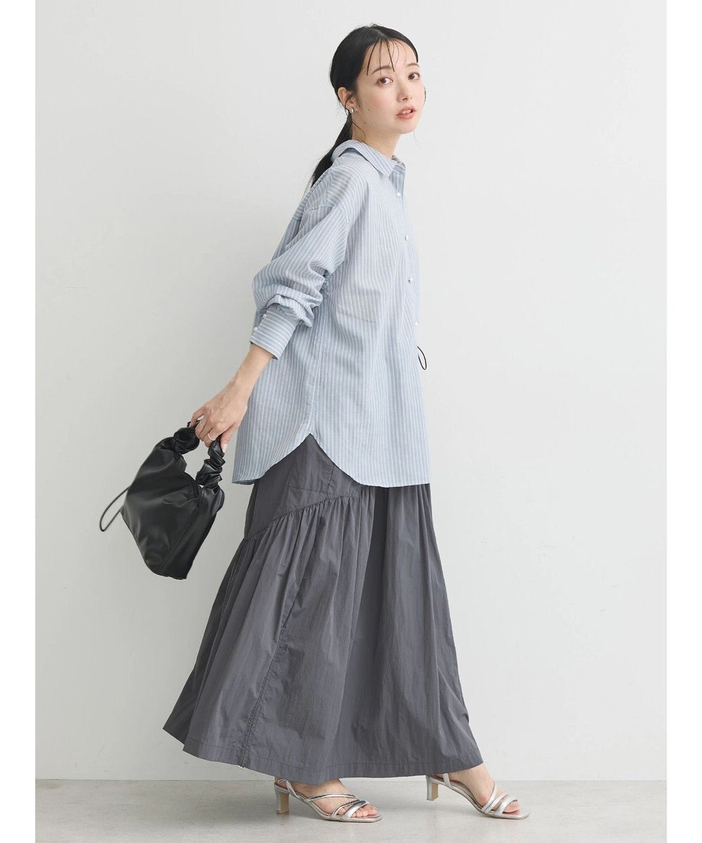 earth music&ecology パールボタンオーバーシャツ 