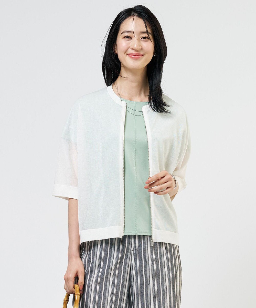 J.PRESS LADIES SHEER LIGHT KNIT ブルゾン 
