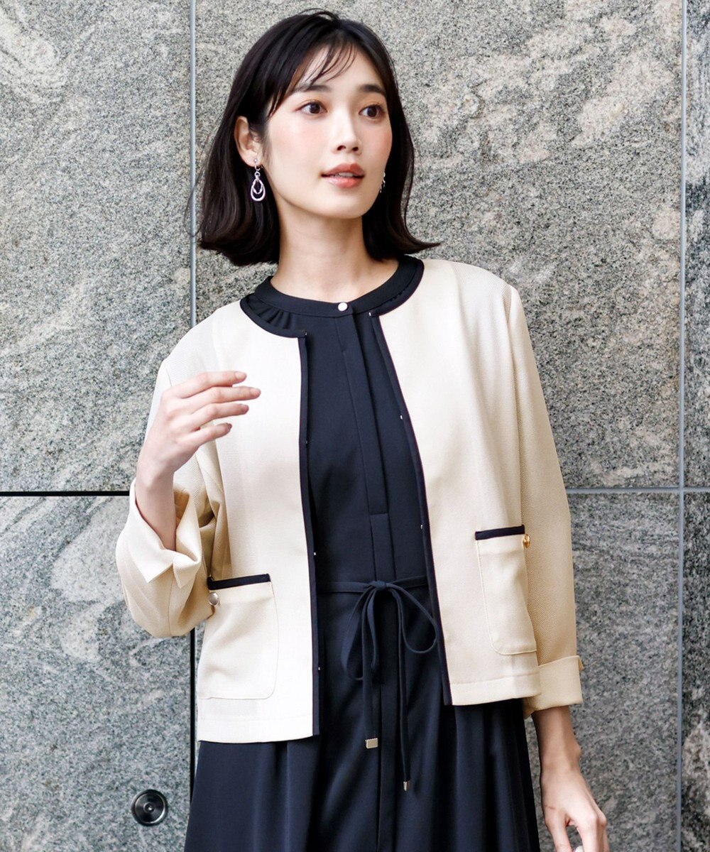 ANY SIS シアーメッシュ ノーカラージャケット 