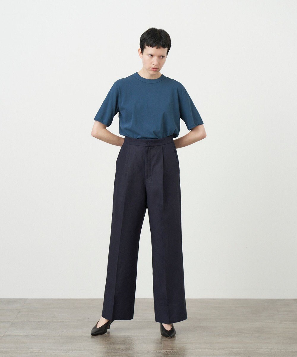 ATON LINEN WEATHER | タックパンツ 