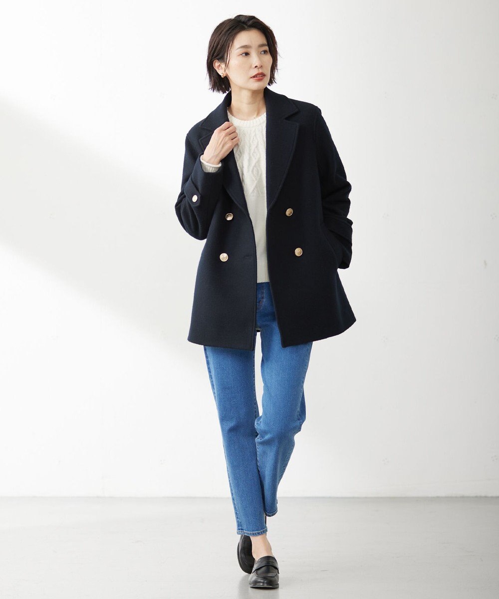 J.PRESS LADIES L 【WEB限定・洗える】 EIGER CORD 求心編み ニット 