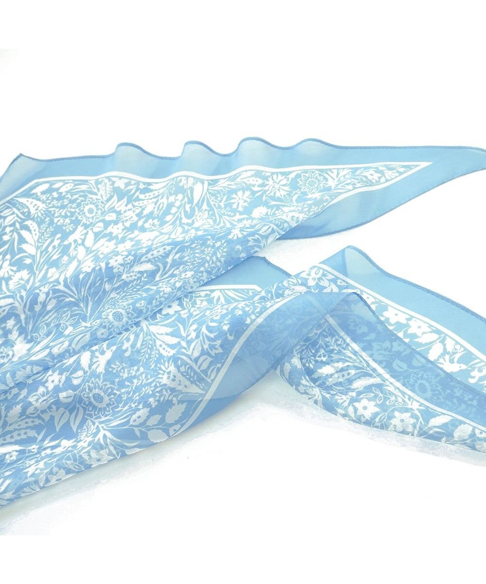 Marca ＜洗えるシルク＞【Marcaオリジナル】小枝更紗 ウォッシャブル シルクローン剣先ストール 