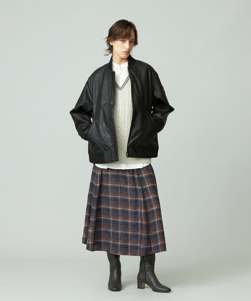 J.PRESS YORK STREET 【UNISEX】エコレザーMA-1 