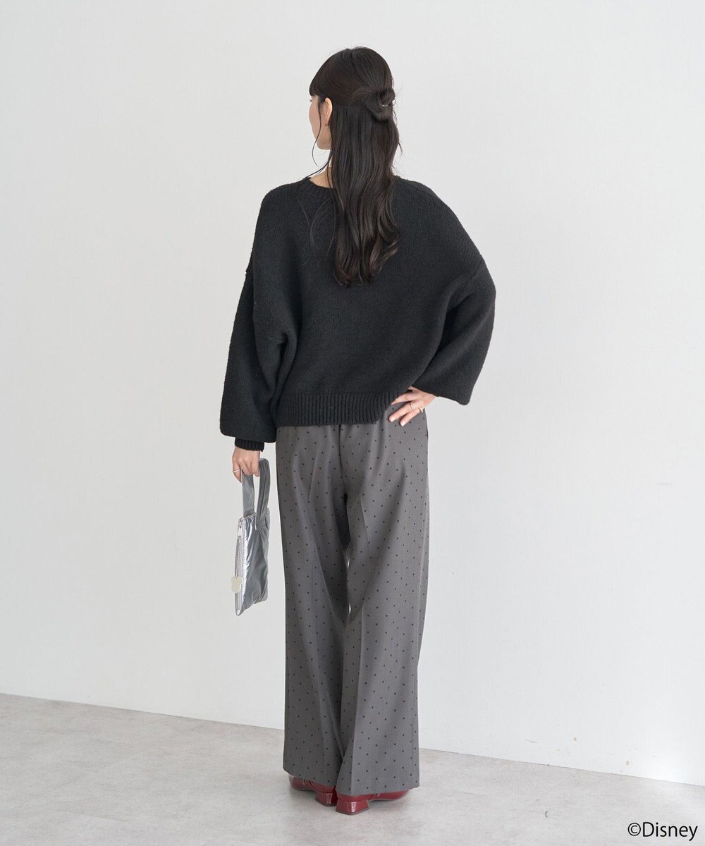 earth music&ecology 【予約】Disney/ミッキーコード刺繍ニットプルオーバー 