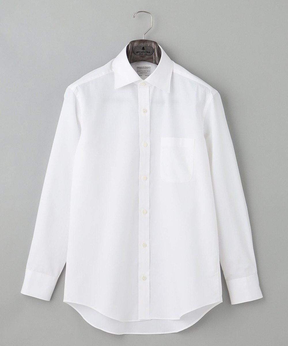 GOTAIRIKU 【形態安定】PREMIUMPLEATS_セミワイド 通年ドレスシャツ 