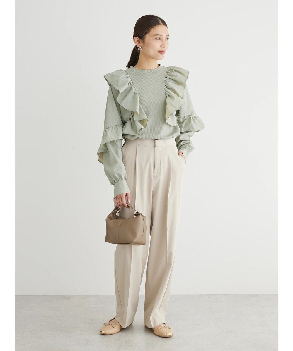 Green Parks きれいシルエットパンツ（ワイドストレート） 