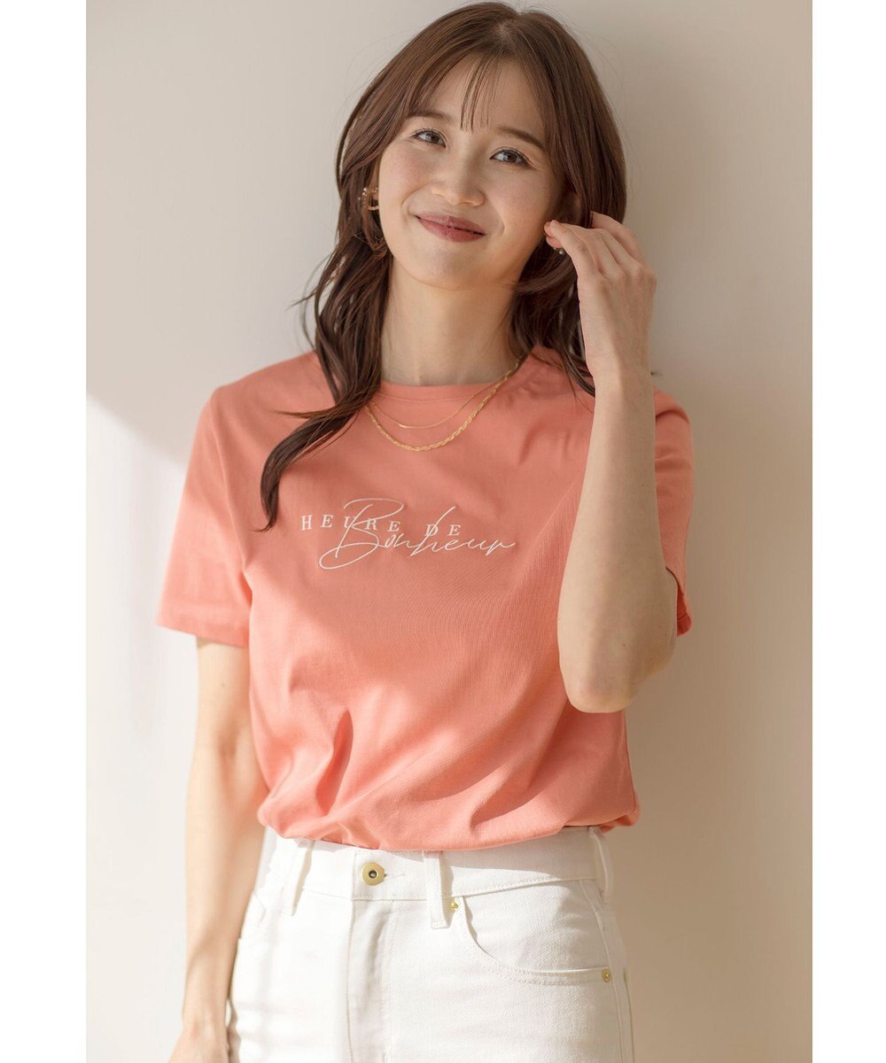 ANY SIS L 【洗える】ベーシックロゴ刺繍 Tシャツ 