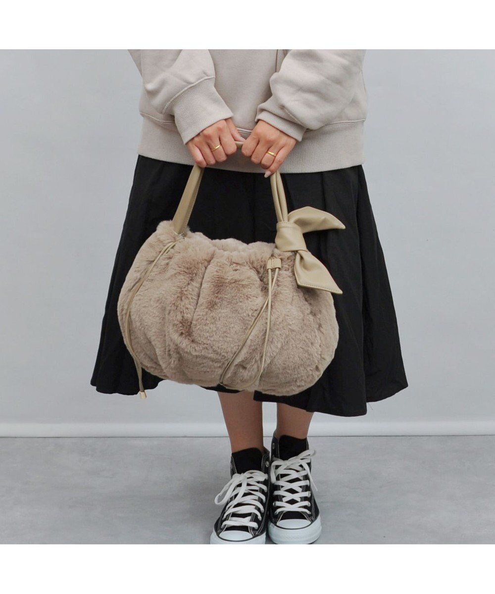 UNBILLION cachecache リボンハンドルエコファードロストバッグ 